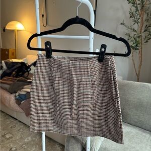 Houndstooth Mini Skirt